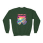 Girls Youth Crewneck Sweatshirt - "Dream Life" Tropical Sunset Graphic