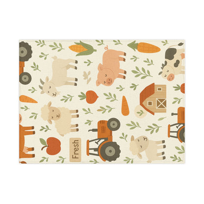 Farm Animal Toddler Blanket - Cozy and Cute Nursery Décor