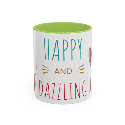 Happy and Dazzling smoking Cat Coffee Mug — Sphynx Cat Accent Mug (11/15oz) (free shipping)