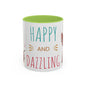 Happy and Dazzling smoking Cat Coffee Mug — Sphynx Cat Accent Mug (11/15oz) (free shipping)