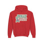 Girls Youth Hoodie — 'Holly Jolly' Pastel Christmas Holiday Sweatshirt