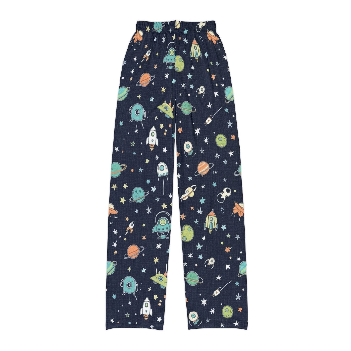 Kids Space Lounge Pants – Cute Rocket & Alien Pajama Bottoms