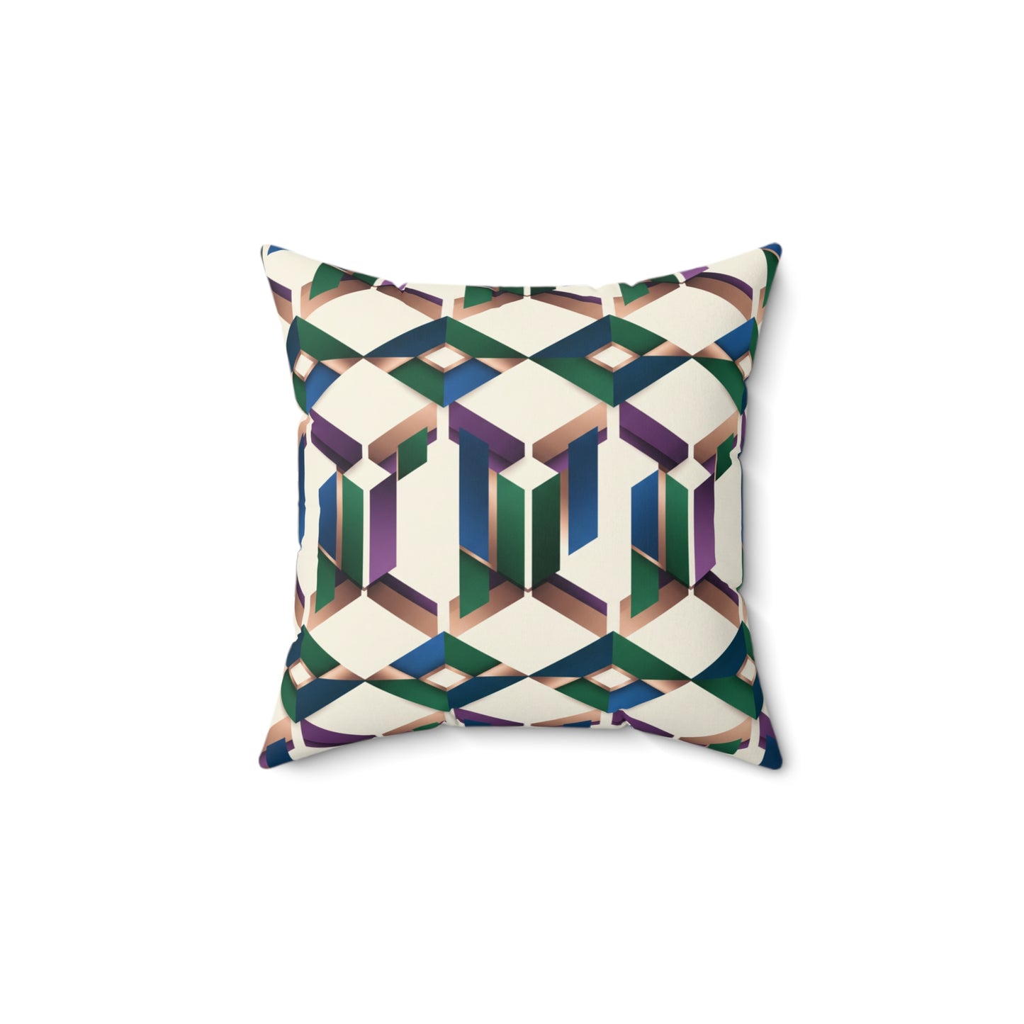 Geometric Illusion Square Pillow — Modern Abstract Pattern (free shipping)