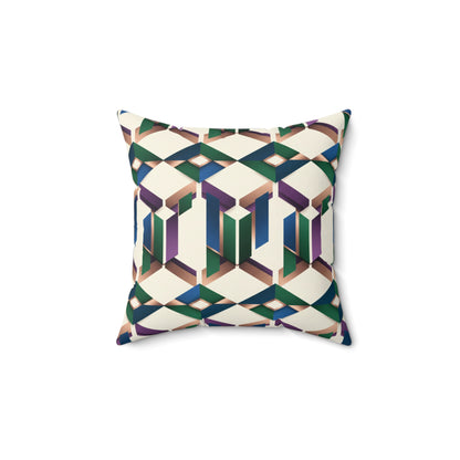 Geometric Illusion Square Pillow — Modern Abstract Pattern (free shipping)
