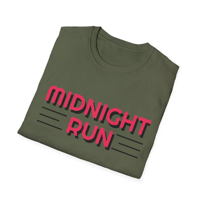 Midnight Run T-Shirt — Retro Pink Track Graphic Tee