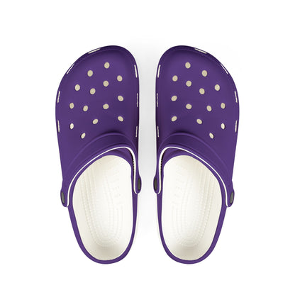 Purple EVA Foam Clogs — Lightweight Slip-On Garden & Beach Shoes