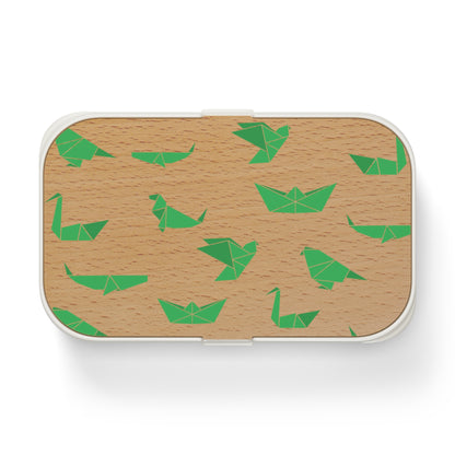 Eco-Friendly Bento Lunch Box with Origami Design