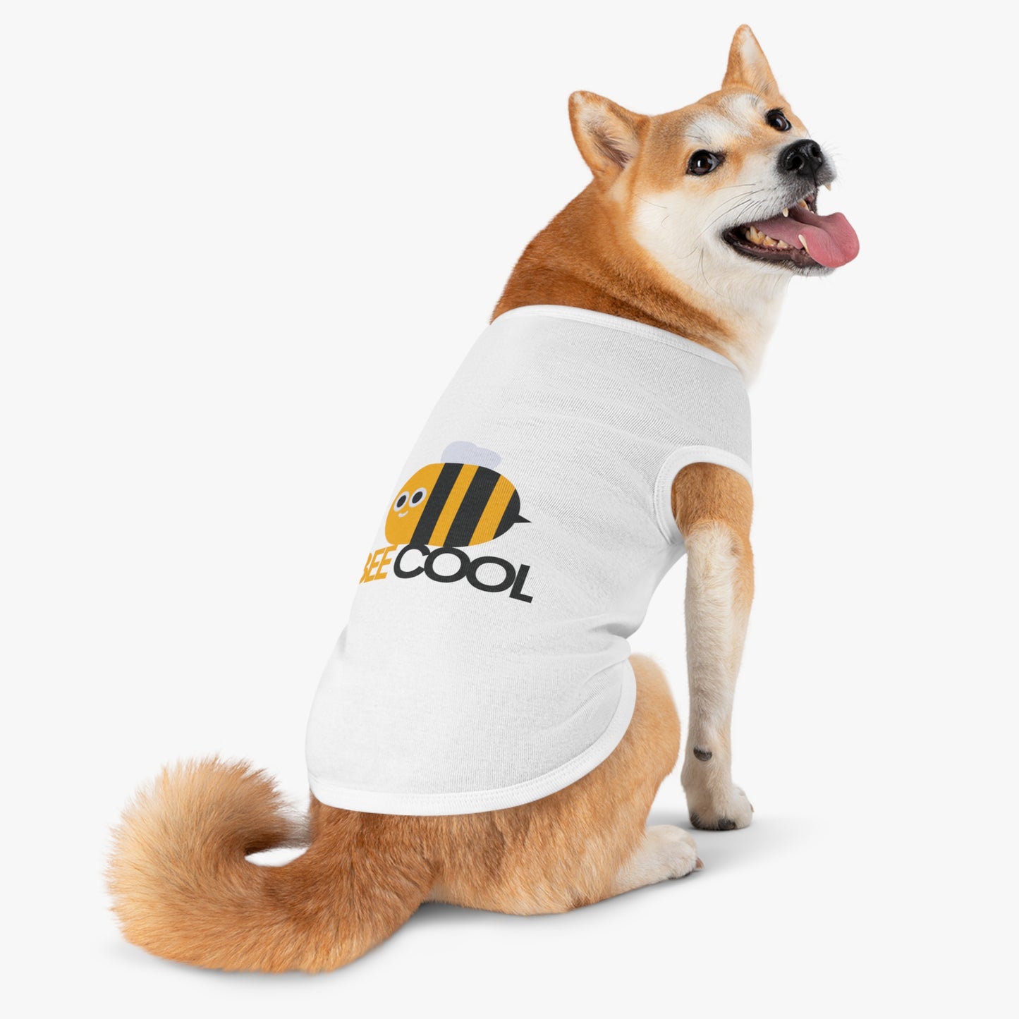Bee Cool Pet Tank Top — Cute Yellow Bee Dog Shirt