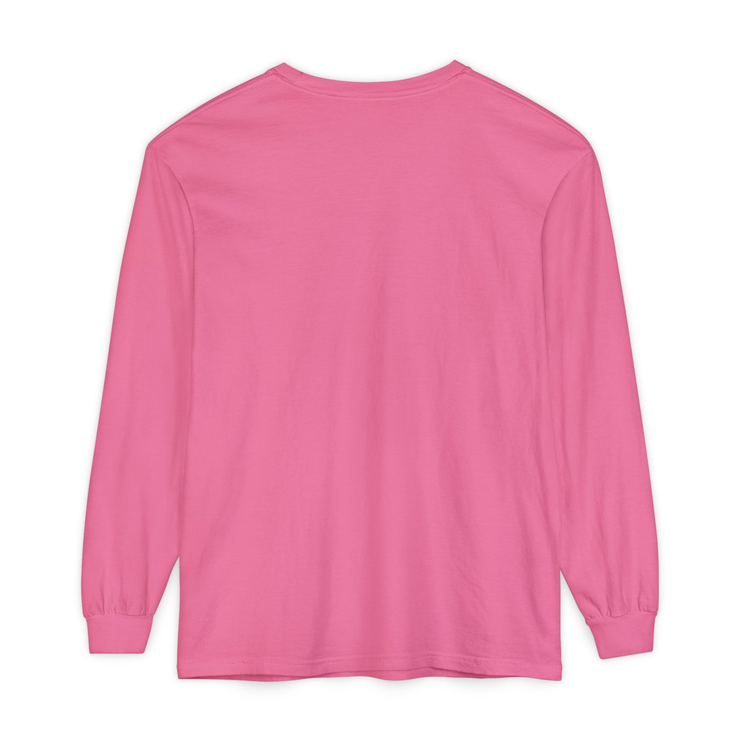 Women’s Berry pink, light pink Garment-Dyed Long Sleeve T-Shirt for Casual Comfort