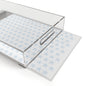 Elegant Acrylic Serving Tray with Snowflakes Pattern