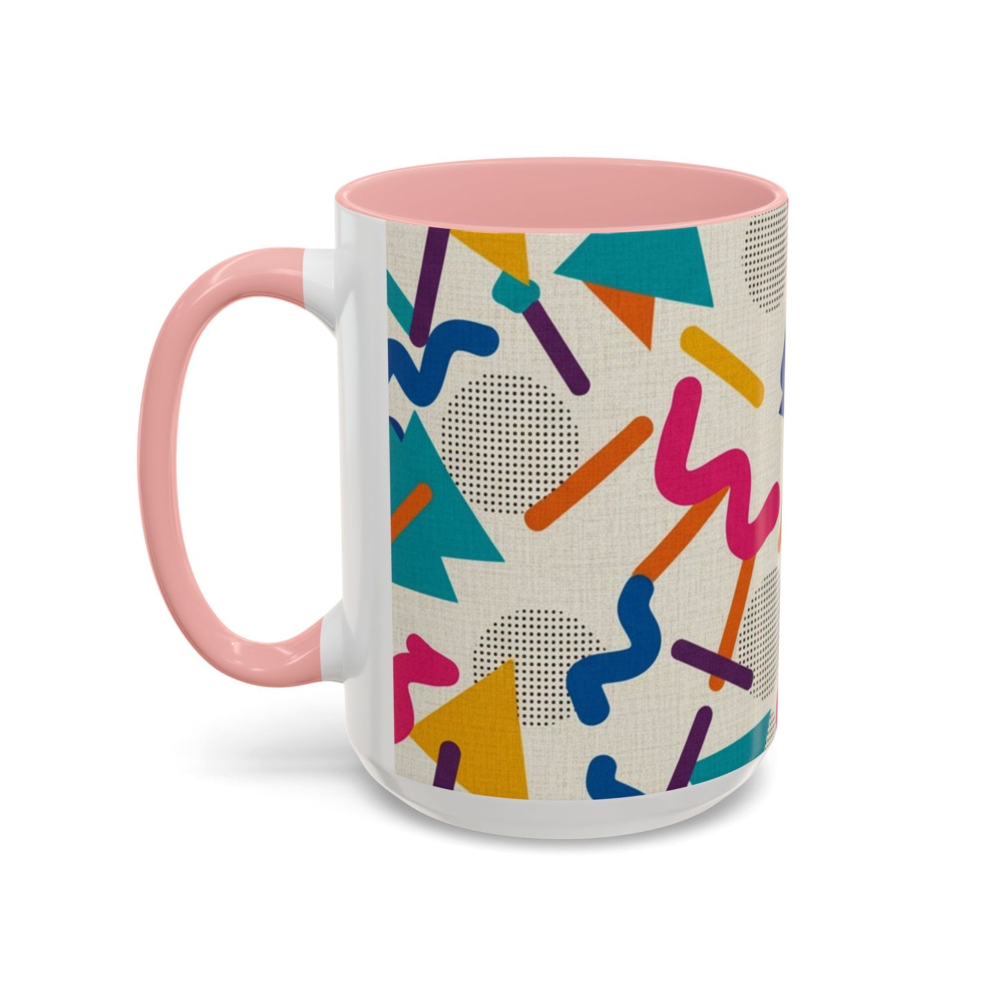 Retro Memphis Pattern Coffee Mug — 11/15oz Accent Ceramic Mug