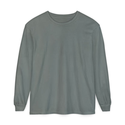 Women’s Gray Garment-Dyed Long Sleeve T-Shirt for Cozy Casual Style