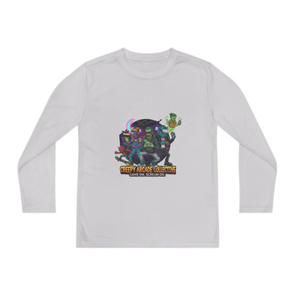 Youth boys Creepy Arcade Collecting Youth Long Sleeve Tee, Kids Gamer Shirt, Halloween Costume, Teen Casual Wear, Fantasy T-Shirt
