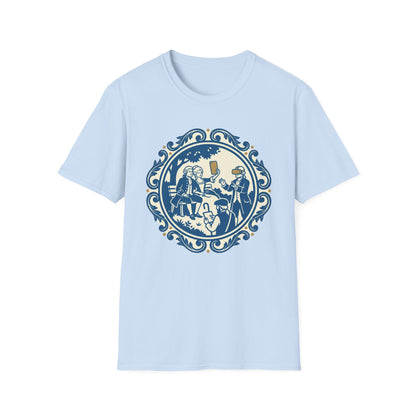 Vintage Blue Rococo Smartphone Toile -  T-Shirt