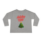 Holiday Vibes unisex Toddler Long Sleeve Tee – Cute Christmas Tree Kids Shirt