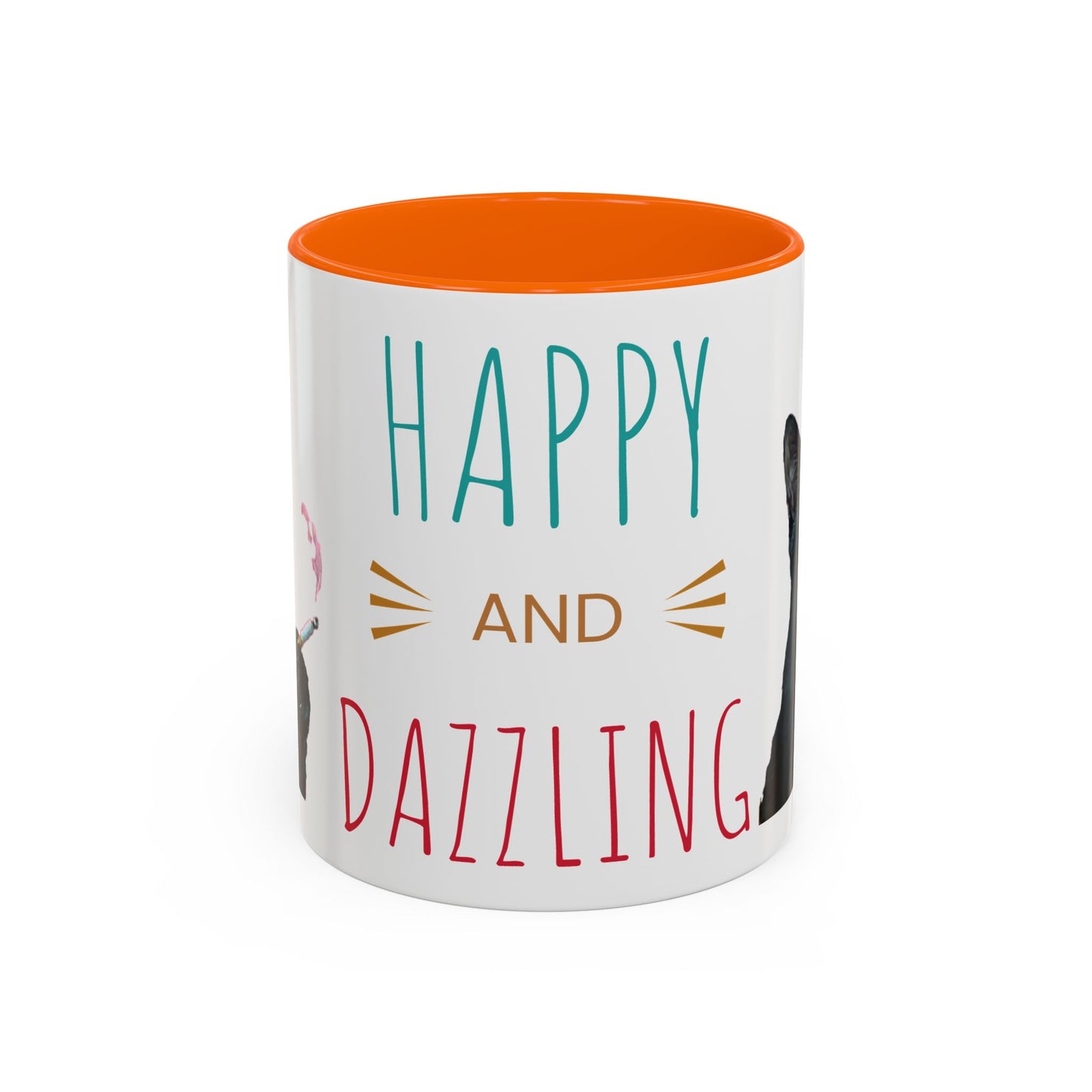 Happy and Dazzling smoking cat Cat Accent Coffee Mug — Cute Black Cat Coffee Cup (11/15oz) (free shipping)