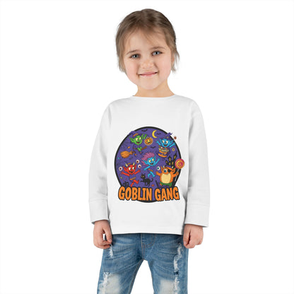 Goblin Gang Toddler Long Sleeve Tee - Fun Kids Shirt, Halloween Outfit, Birthday Gift, Playtime Apparel, Cute Toddler Fashion