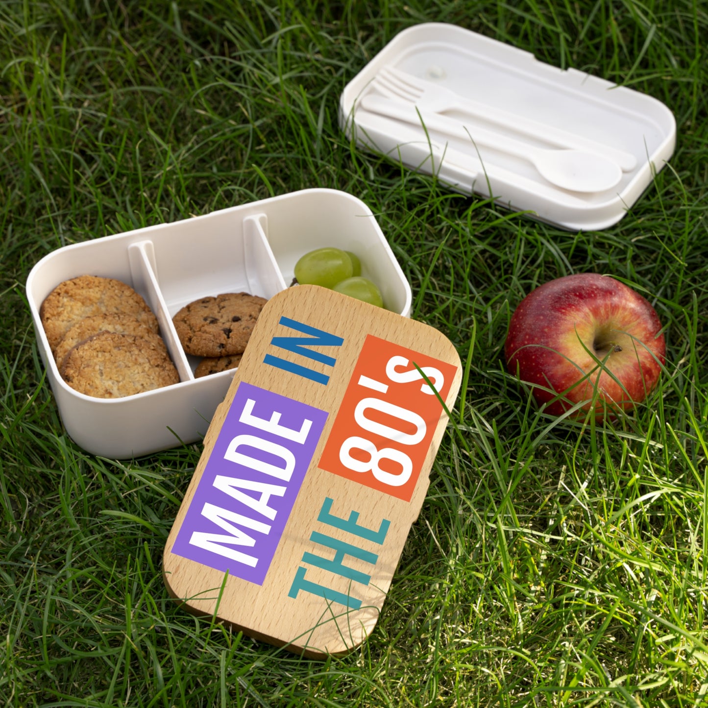 Retro 80's Bento Lunch Box - Fun & Functional Meal Prep Container