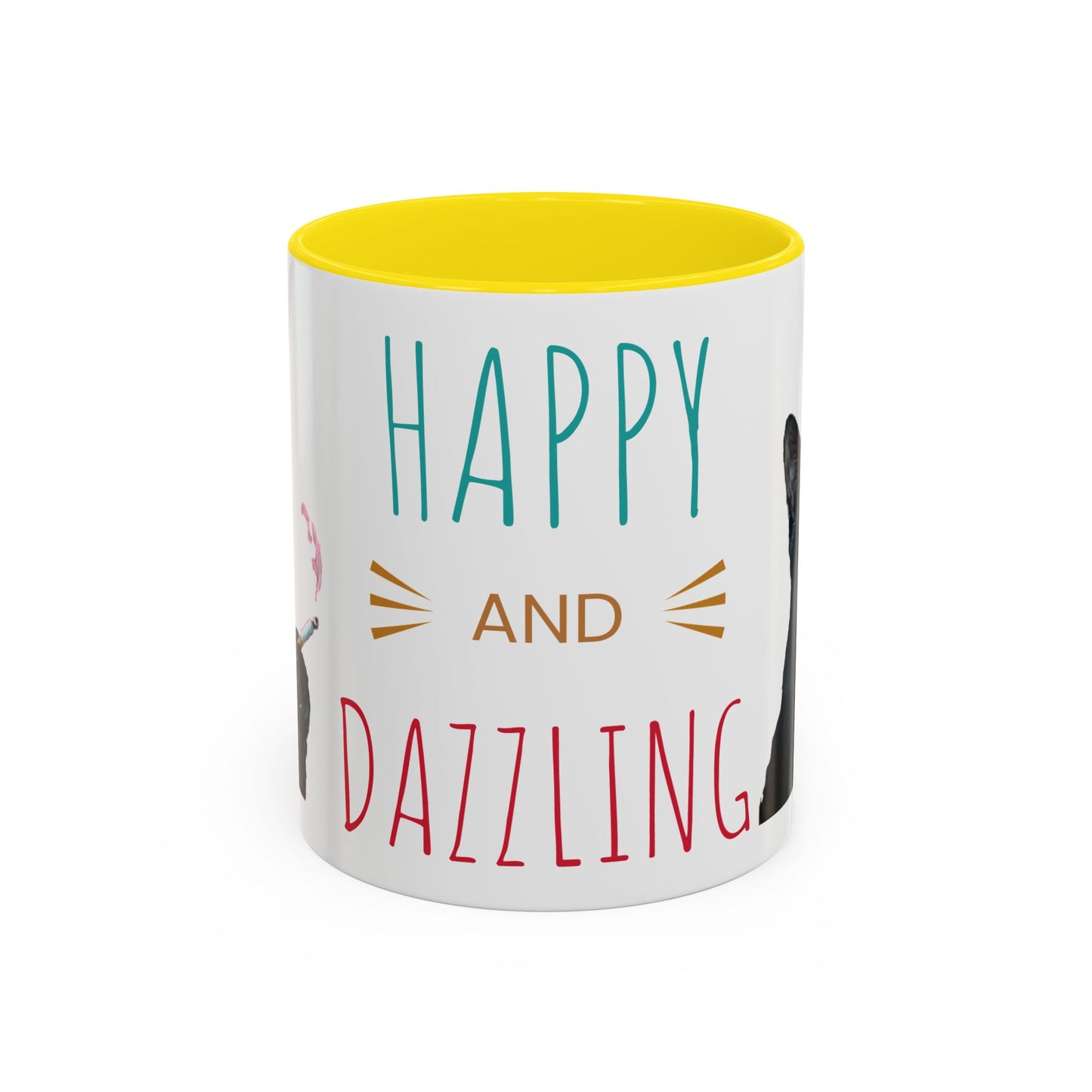 Happy and Dazzling smoking cat Cat Accent Coffee Mug — Cute Black Cat Coffee Cup (11/15oz) (free shipping)