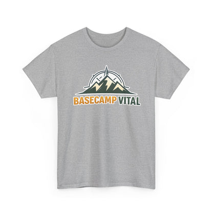 Base Camp Vital Mountain Compass Crewneck T-Shirt | Outdoor Hiking Graphic Tee | Midweight Cotton Trail Shirt (free shipping)