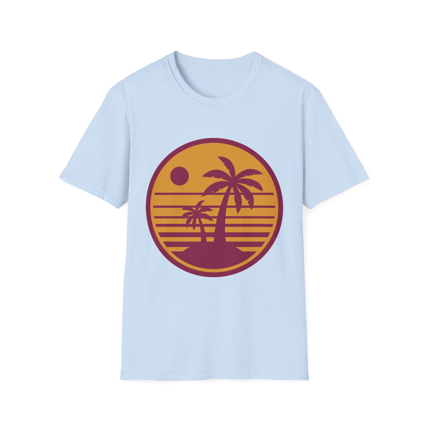 Retro Palm Sunset T-Shirt — Vintage Beach Palm Tree Tee