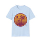 Retro Palm Sunset T-Shirt — Vintage Beach Palm Tree Tee