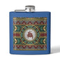 Holiday Poinsettia Flask — 6oz Stainless Steel Christmas Hip Flask (free shipping)