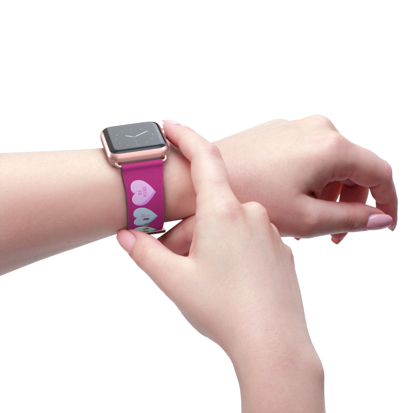 Colorful Valentine’s Day candy Hearts Watch Band - Cute, Adjustable Strap for All Occasions