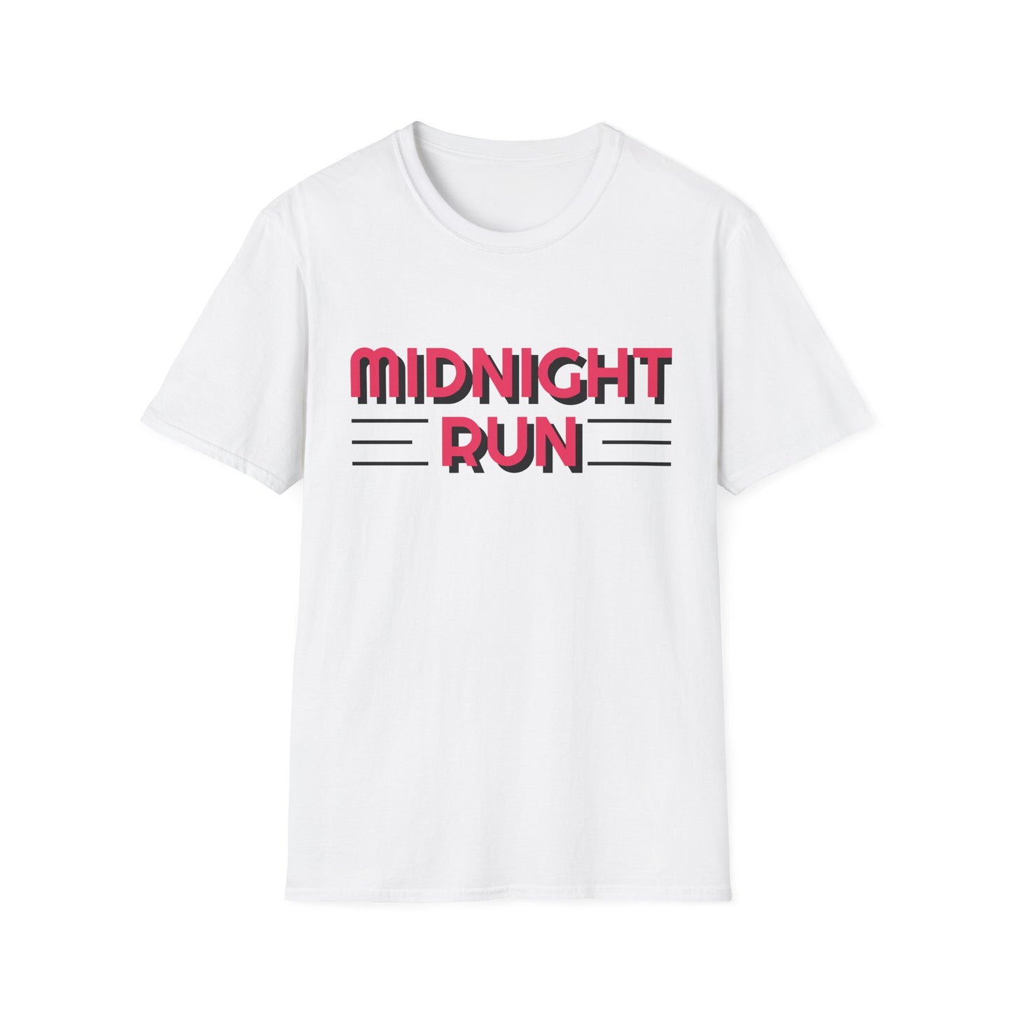 Midnight Run T-Shirt — Retro Pink Track Graphic Tee