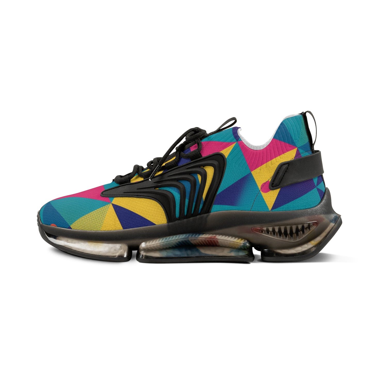 men's Colorful Geometric Mesh Sneakers — Men's Athletic Casual Shoes (free shipping)