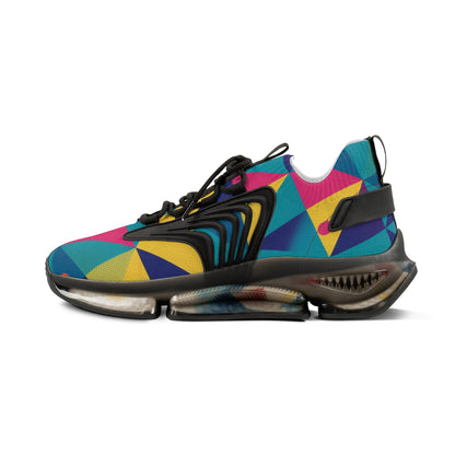 men's Colorful Geometric Mesh Sneakers — Men's Athletic Casual Shoes (free shipping)