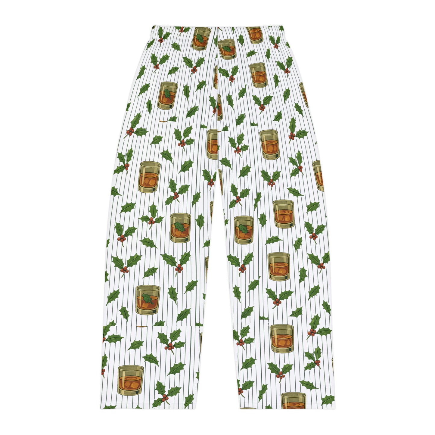 Whiskey Christmas collection- Pajama Pants — Mint Julep & Herbs All-Over Print Lounge Pajamas