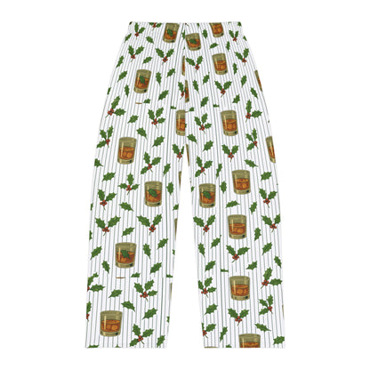 Whiskey Christmas collection- Pajama Pants — Mint Julep & Herbs All-Over Print Lounge Pajamas