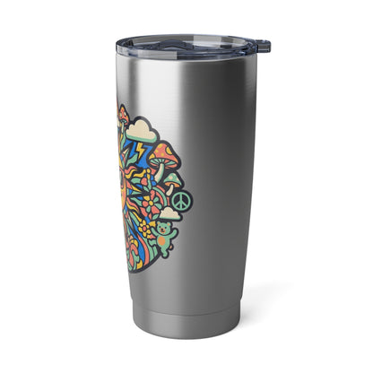 20oz Tumbler — Retro Sun with Sunglasses Travel Mug