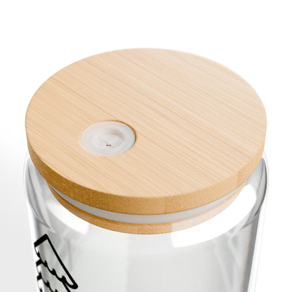 Let It Snow Sipper Glass — 16oz Holiday Tumbler with Bamboo Lid & Straw