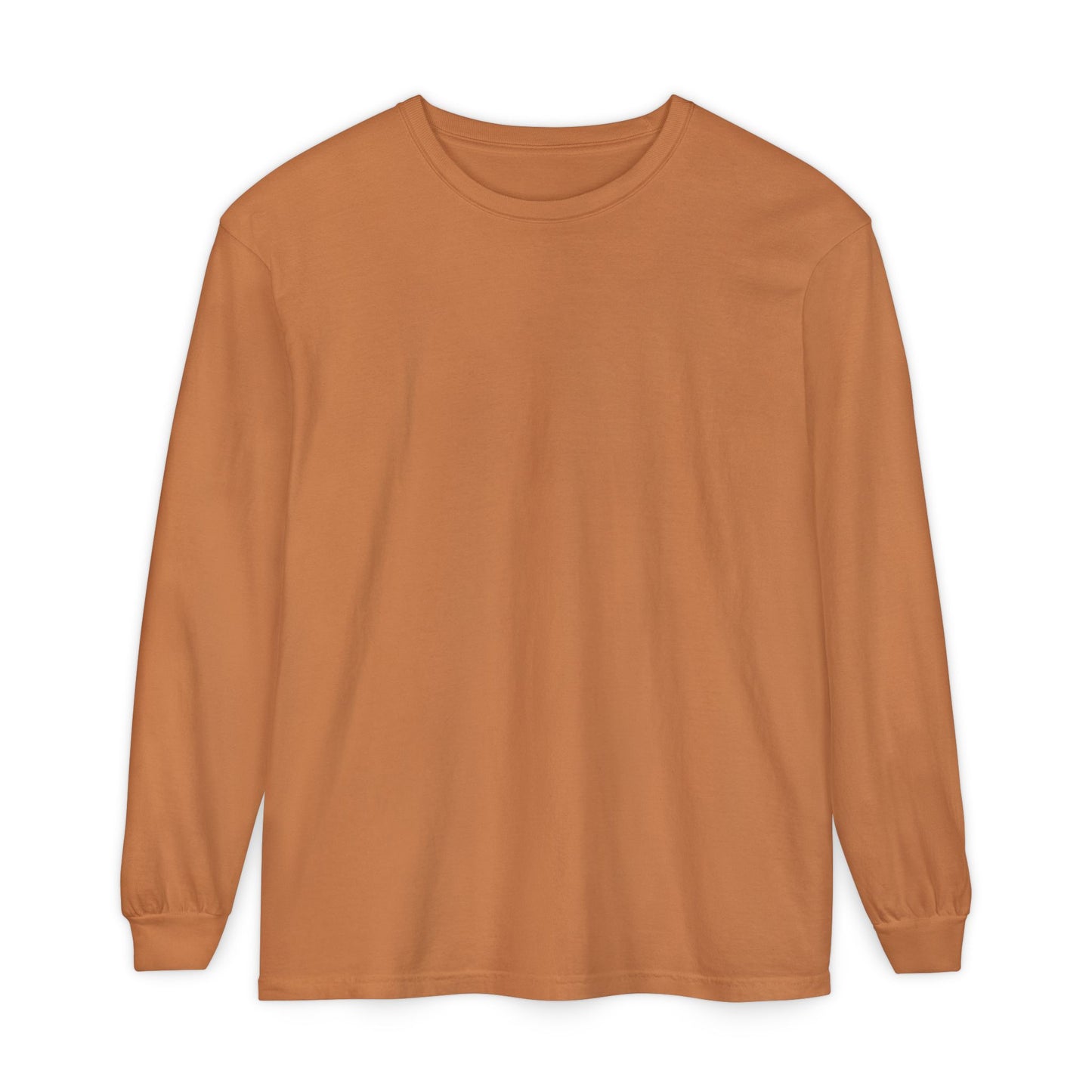 Women’s Yam colored Garment-Dyed Long Sleeve T-Shirt - Cozy Casual Style