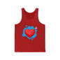 Minimal Heart and arrow " cupid heart arrow style " Tank Top — Simple Purple Heart Graphic