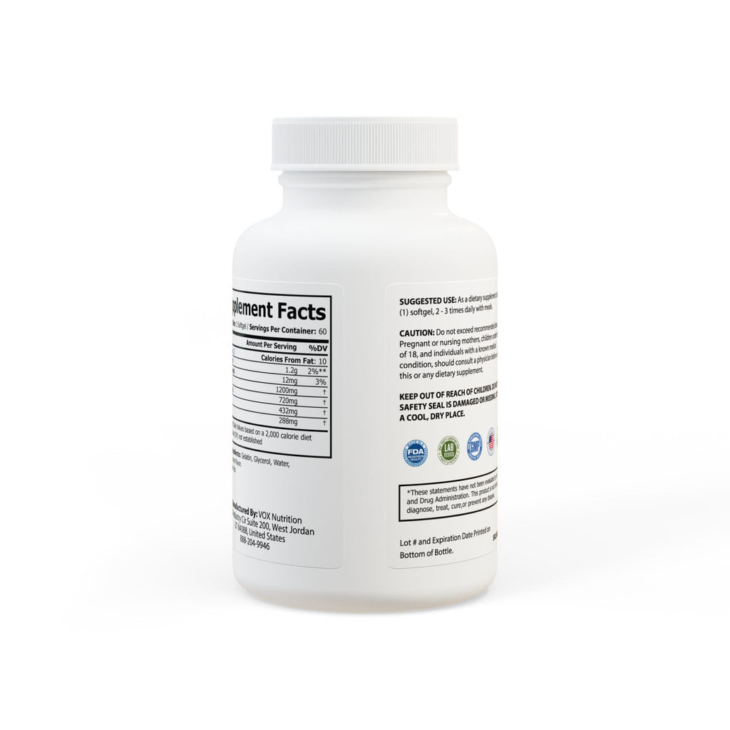 Base Camp Vital Omega 3 Fish Oil Supplement (60 Softgels)