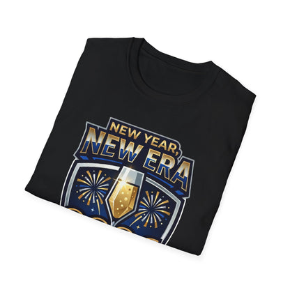 New Year 2026 T-Shirt – "New Year, New Era" Champagne & Fireworks Celebration Tee