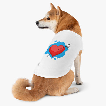 Pet Tank - Arrow Through Heart Cute Valentine Dog Shirt