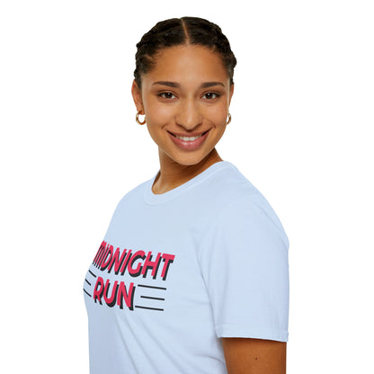 Midnight Run T-Shirt — Retro Pink Track Graphic Tee