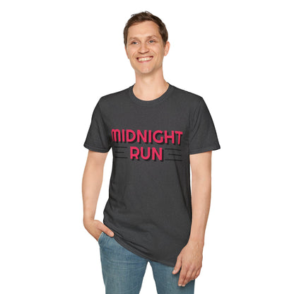 Midnight Run T-Shirt — Retro Pink Track Graphic Tee