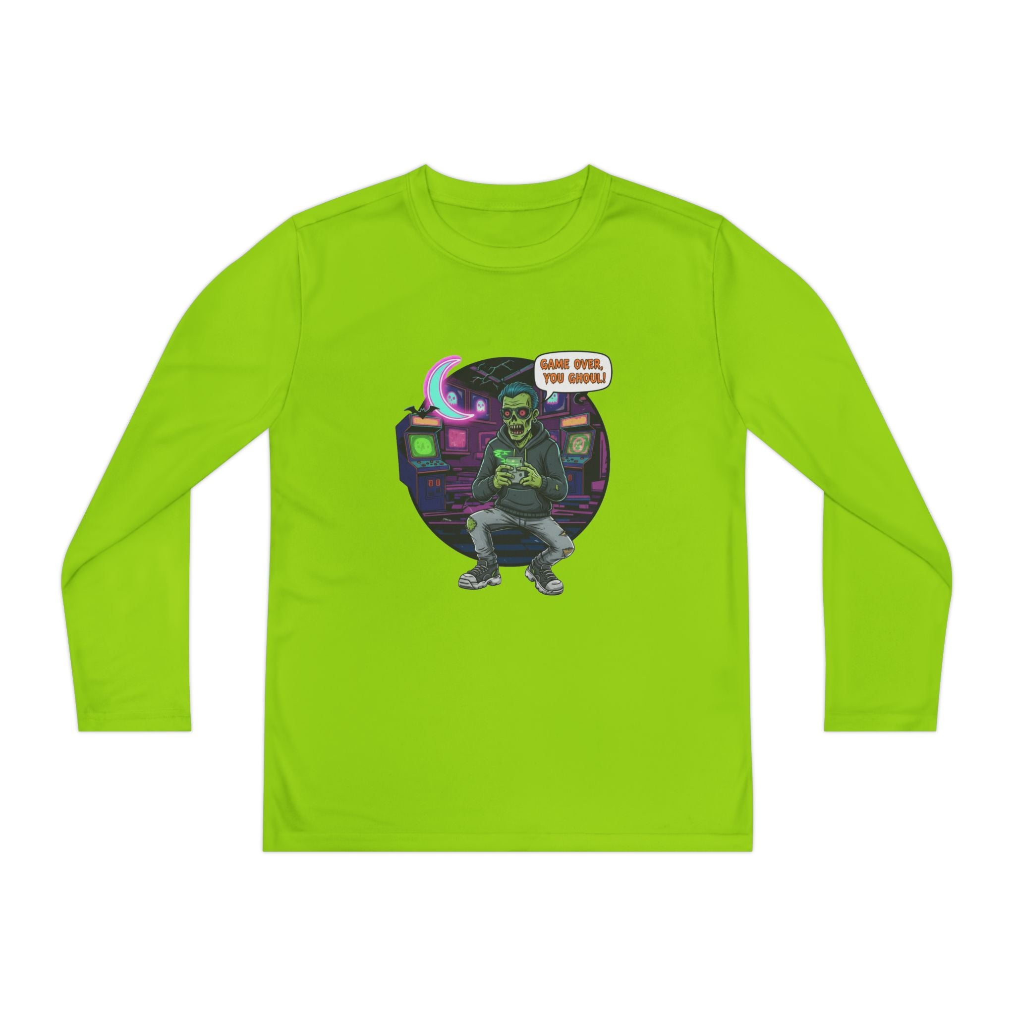 Youth Long Sleeve Tee, Gamer Shirt, Kids Graphic Tee, Halloween Costume Top, Fun Kids Apparel, Birthday Gift for Boys