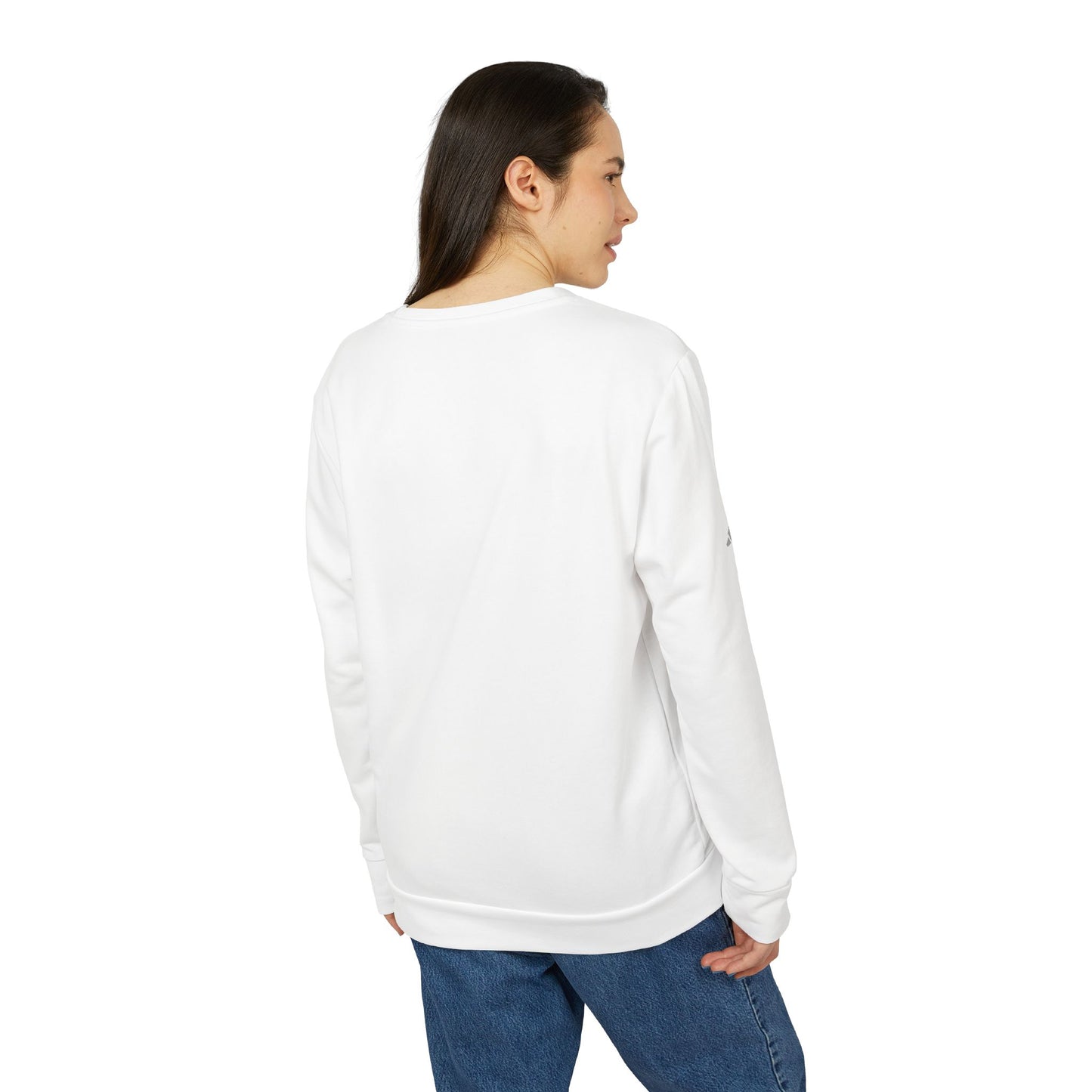 Women’s Adidas Crewneck Sweatshirt — Minimal Neutral Fleece Pullover