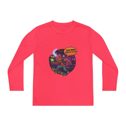 Youth boys Long Sleeve Graphic Tee, Fun Kids Shirt, Halloween Costume Top, Creative Gift for Boys, Unique Kids Fashion