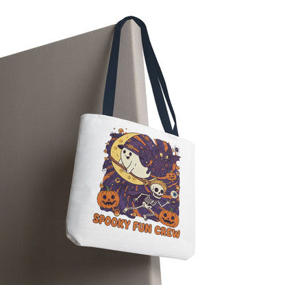 Spooky Fun Crew Halloween Tote Bag, Trick or Treat Bag, Haunted House Accessory, Fall Gift, Party Favor