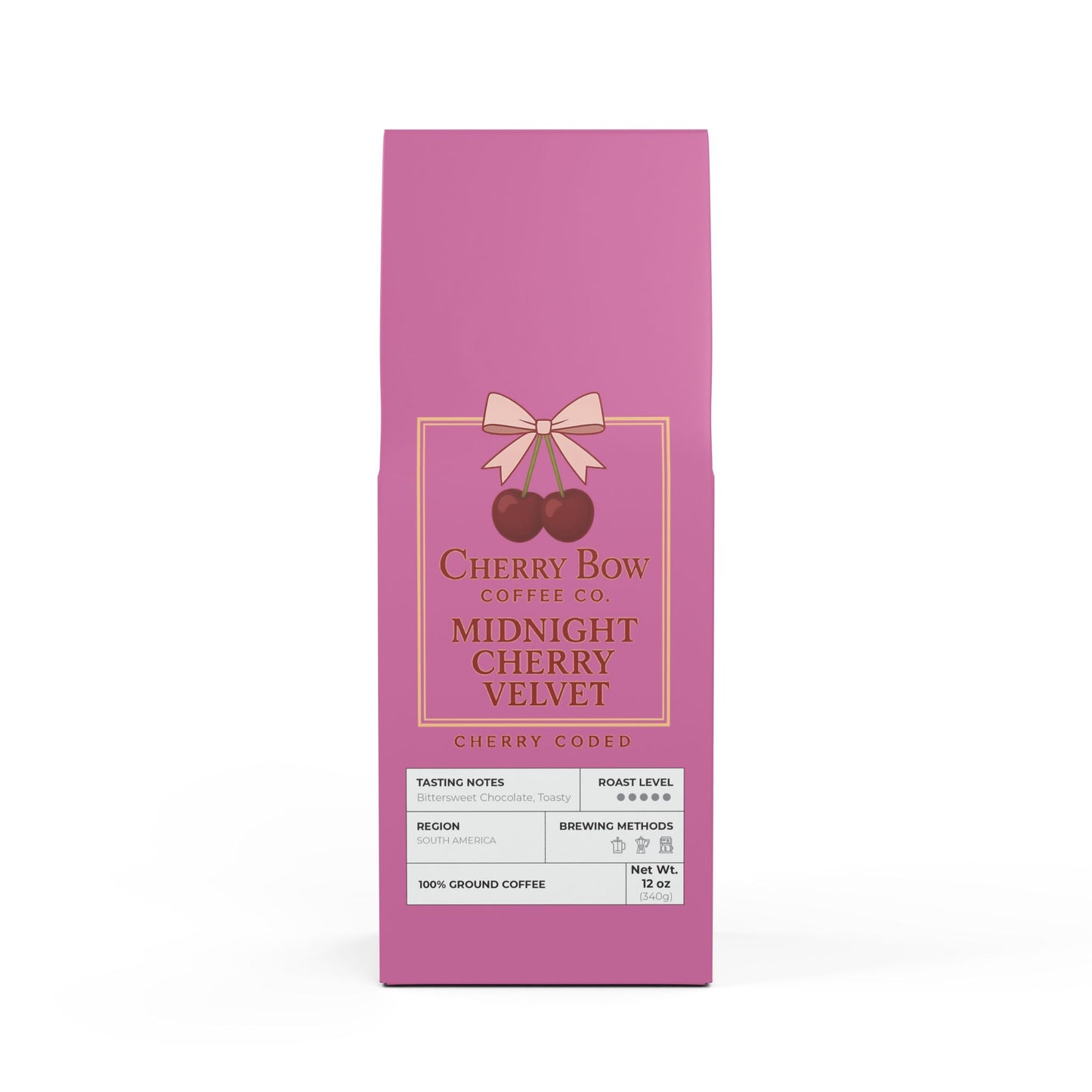 Cherry Bow Coffee Co. Midnight Cherry Velvet - Bitterroot Coffee Blend (Dark French Roast)