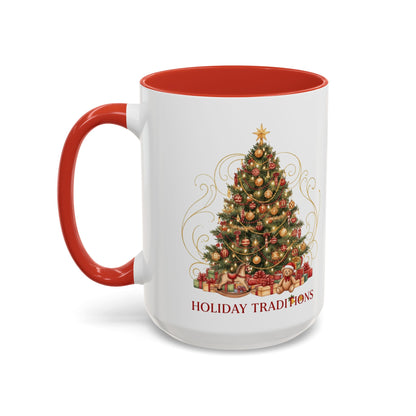 Holiday Traditions Christmas Tree Accent Coffee Mug (11/15oz)