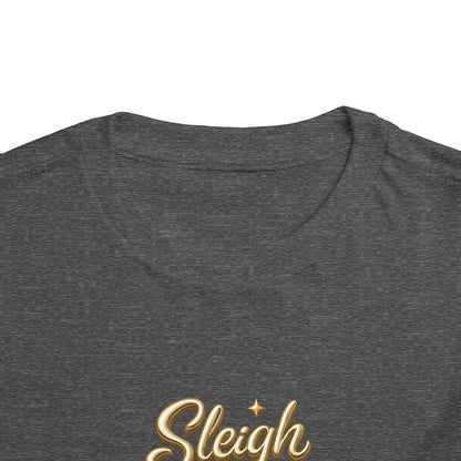 Toddler Tee - "Sleigh All Day" Christmas Tree Holiday Shirt