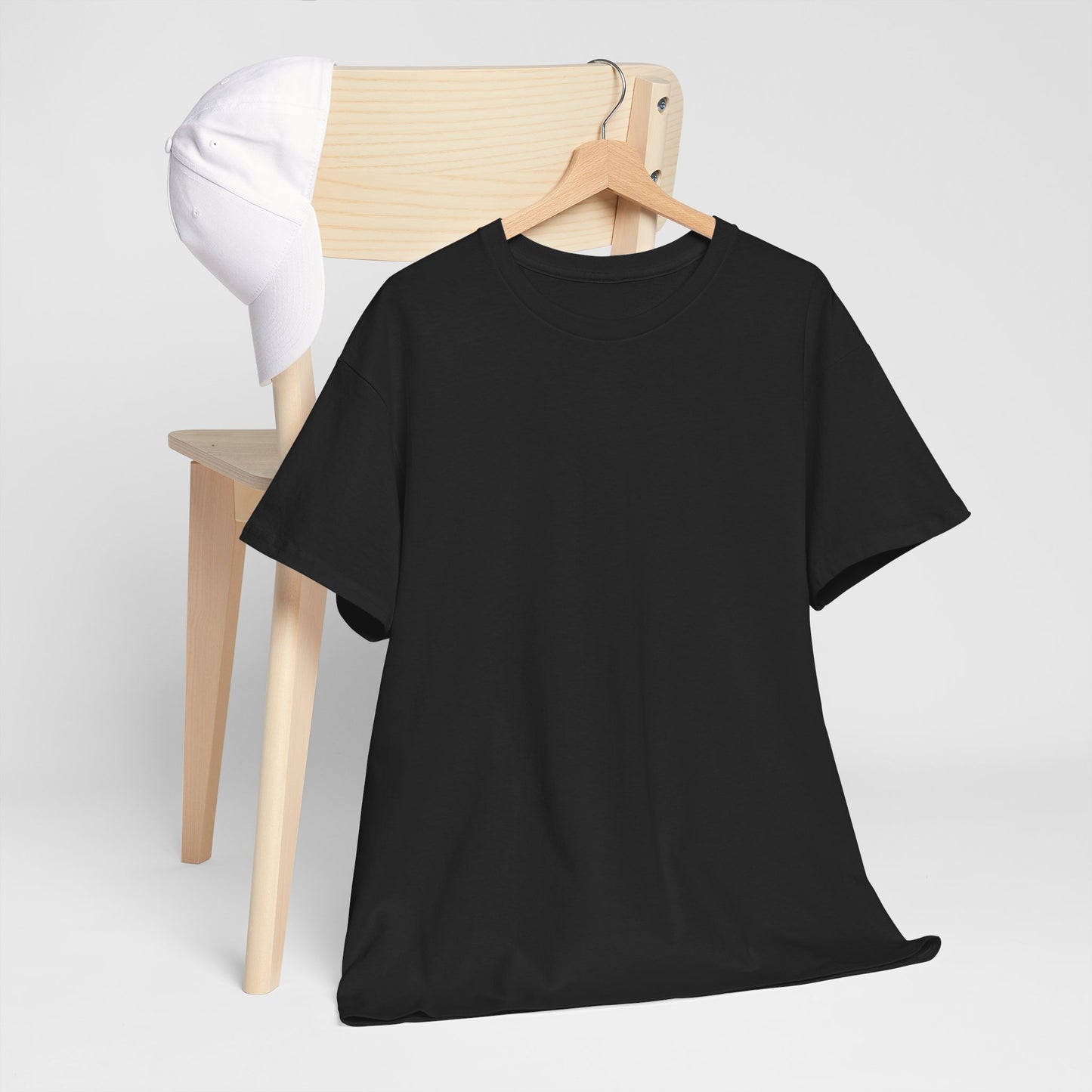 Women’s Casual Black Heavy Cotton Tee - Perfect for Everyday Comfort